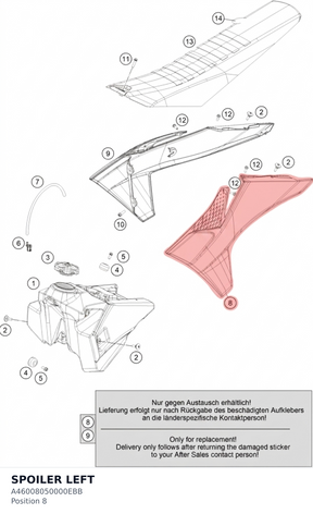 Diagram preview: SPOILER LEFT (A46008050000EBB)
