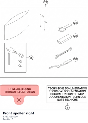 Diagram preview: Front spoiler right (63503098010)