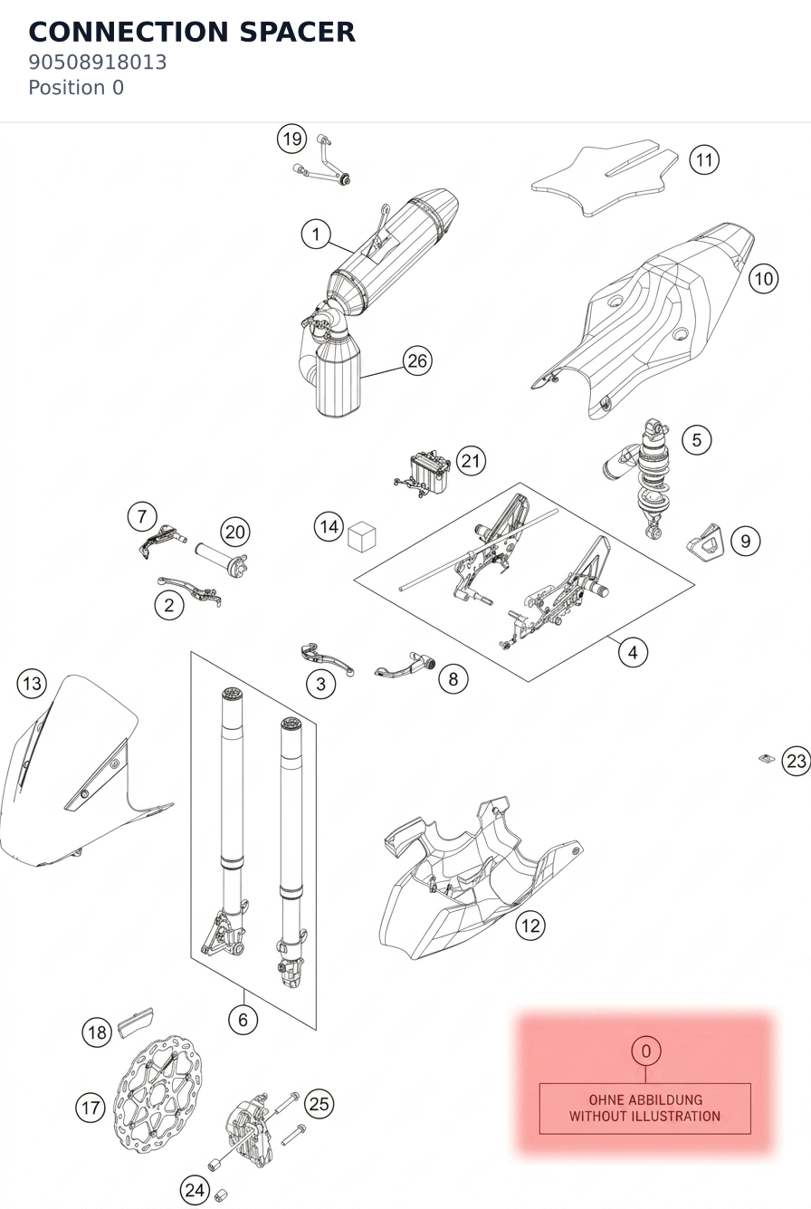 Diagram preview: CONNECTION SPACER (90508918013)