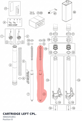 Diagram preview: CARTRIDGE LEFT CPL. (48602018S1)