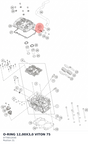 Diagram preview: O-RING 12,00X3,0 VITON 75 (0770012030)
