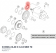 Diagram preview: O-RING 24,40 X 3,10 NBR 70 (0770244031)