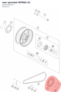 Diagram preview: rear sprocket DYMAG 43 (A65310851043)