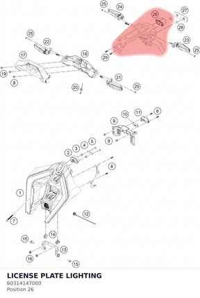 Diagram preview: LICENSE PLATE LIGHTING (60314147000)