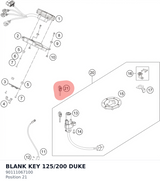 Diagram preview: BLANK KEY 125/200 DUKE (90111067100)