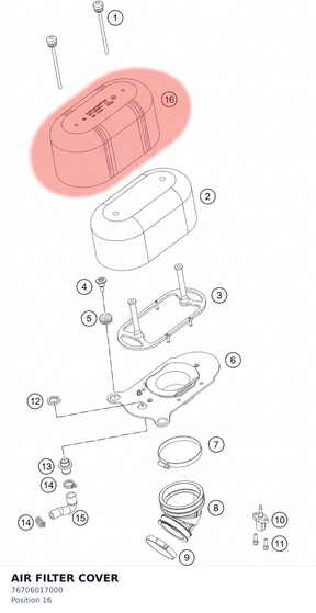 Diagram preview: AIR FILTER COVER (76706017000)