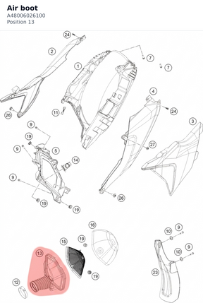 Diagram preview: Air boot (A48006026100)
