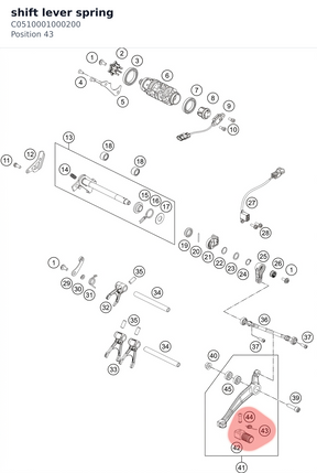 Diagram preview: shift lever spring (C0510001000200)