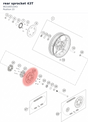 Diagram preview: rear sprocket 43T (96310051043)