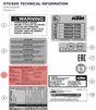 Diagram preview: STICKER TECHNICAL INFORMATION (61903398000)