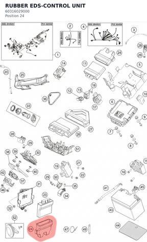 Diagram preview: RUBBER EDS-CONTROL UNIT (60316029000)