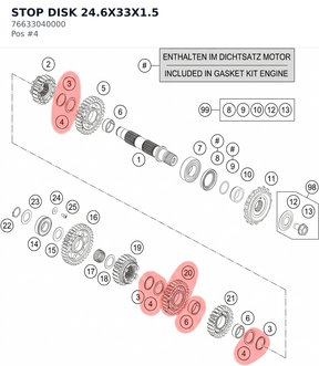 Diagram preview: STOP DISK 24.6X33X1.5 (76633040000)