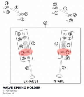 Diagram preview: VALVE SPRING HOLDER (77736036000)