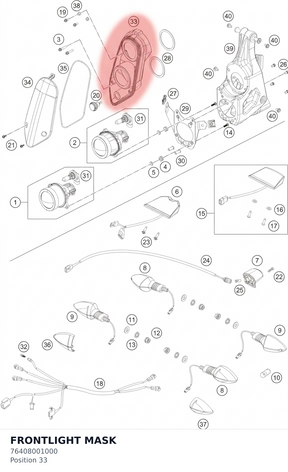 Diagram preview: FRONTLIGHT MASK (76408001000)