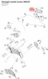 Diagram preview: Hexagon socket screw, M6X25 (J912060253)
