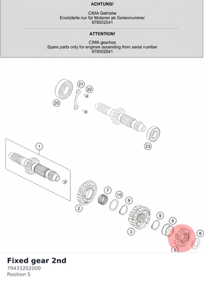 Diagram preview: Fixed gear 2nd (79433202000)
