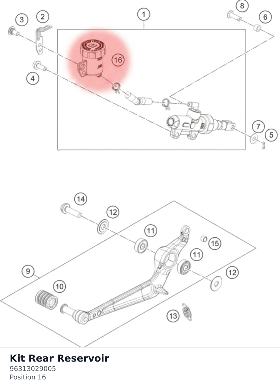 Diagram preview: Kit Rear Reservoir (96313029005)