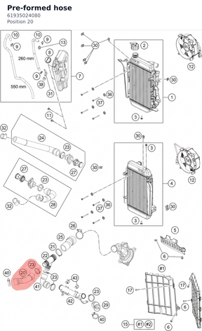 Diagram preview: Pre-formed hose (61935024080)