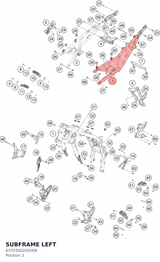 Diagram preview: SUBFRAME LEFT (63703002005EB)