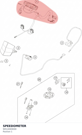 Diagram preview: SPEEDOMETER (90514069000)