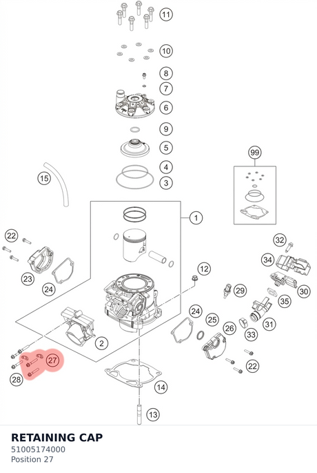 Diagram preview: RETAINING CAP (51005174000)