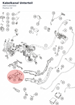 Diagram preview: Kabelkanal Unterteil (A60711047030)