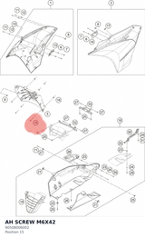 Diagram preview: AH SCREW M6X42 (90508006002)