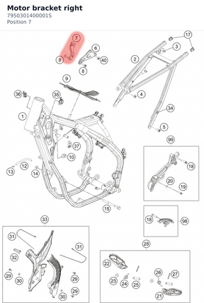 Diagram preview: Motor bracket right (7950301400001S)