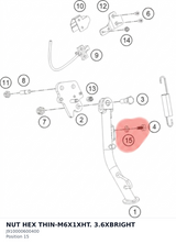 Diagram preview: NUT HEX THIN-M6X1XHT. 3.6XBRIGHT (J910000600400)