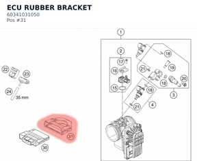 Diagram preview: ECU RUBBER BRACKET (60341031050)