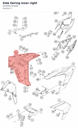 Diagram preview: Side fairing inner right (94508027000AB)