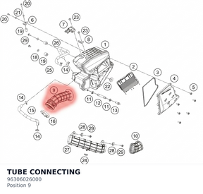 Diagram preview: TUBE CONNECTING (96306026000)