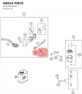 Diagram preview: ANGLE PIECE (61913055000)