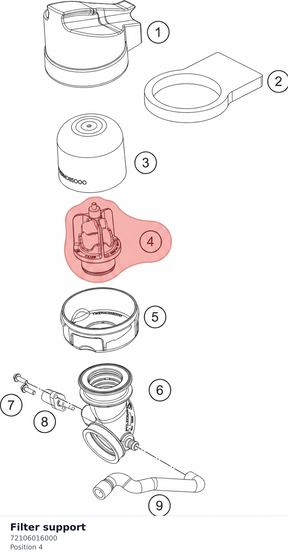 Diagram preview: Filter support (72106016000)