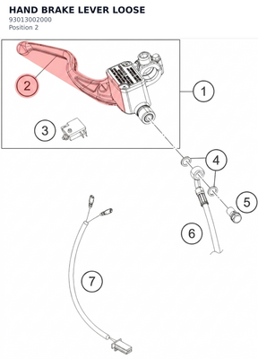 Diagram preview: HAND BRAKE LEVER LOOSE (93013002000)
