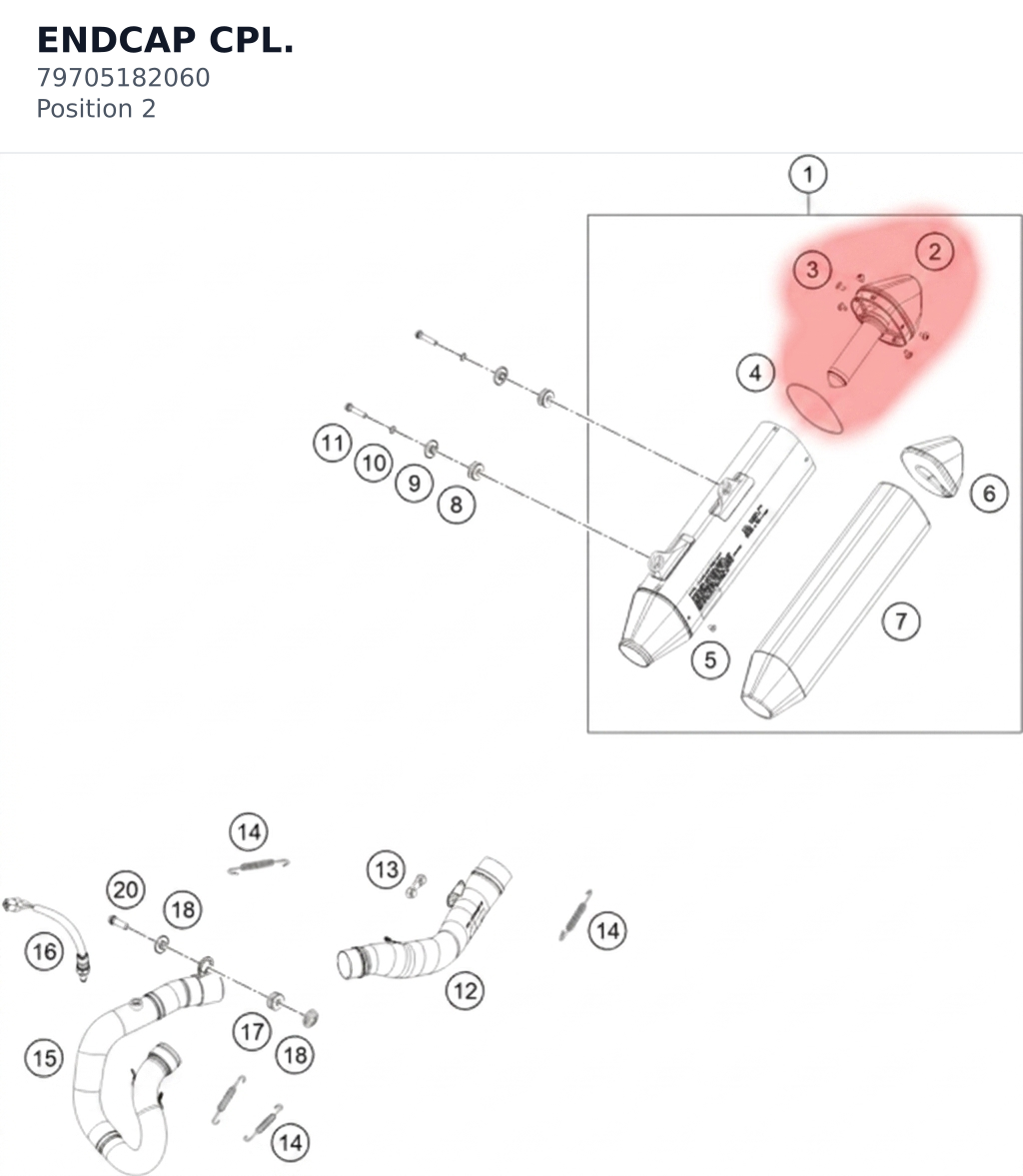 Diagram preview: ENDCAP CPL. (79705182060)