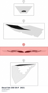 Diagram preview: Decal Set 350 SX-F  2021 (79108198005)