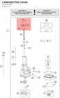 Diagram preview: CARBURETTOR COVER (55431027000)