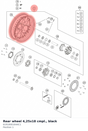 Diagram preview: Rear wheel 4,25x18  cmpl., black (61910001044C1)