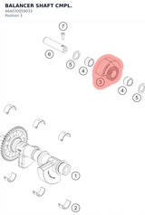 Diagram preview: BALANCER SHAFT CMPL. (A64030059033)
