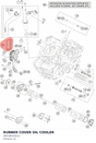 Diagram preview: RUBBER COVER OIL COOLER (69038050010)