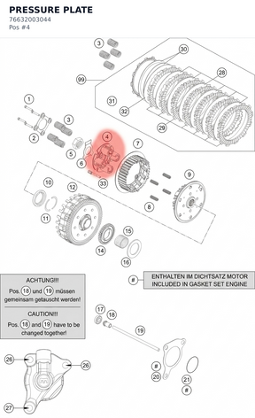 Diagram preview: PRESSURE PLATE (76632003044)