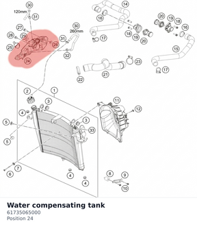 Diagram preview: Water compensating tank (61735065000)