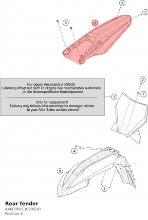 Diagram preview: Rear fender (A46008013000EBD)