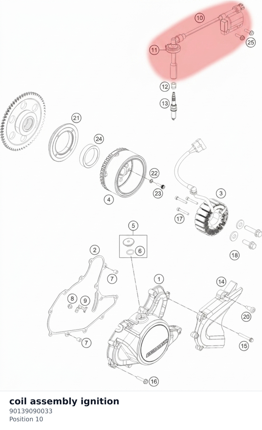 Diagram preview: coil assembly ignition (90139090033)
