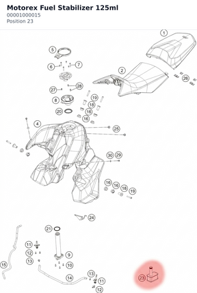 Diagram preview: Motorex Fuel Stabilizer 125ml (00001000015)