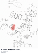 Diagram preview: GASKET INTAKE CHANNEL (61406040050)