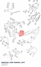 Diagram preview: BRACKET, SIDE FAIRING, LEFT (94508047000)