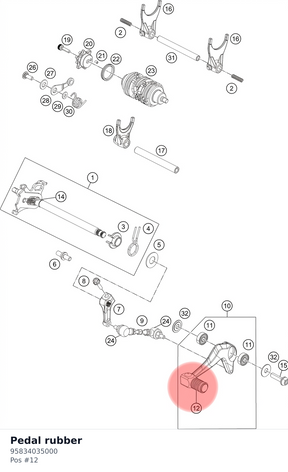 Diagram preview: Pedal rubber (95834035000)