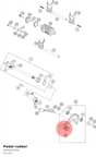 Diagram preview: Pedal rubber (95834035000)